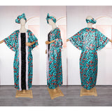 Sequins Dress African Women's Wear Plus Size Printed Loose Long Robe