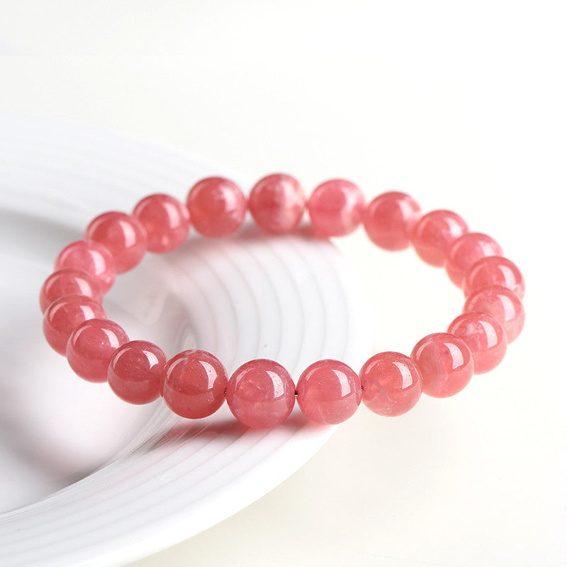 Women's Versatile Natural Red Patterned Stone Fashionable Bracelet