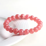 Women's Versatile Natural Red Patterned Stone Fashionable Bracelet