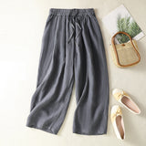 All-matching Loose Casual New Retro Literary Wide Leg Cotton Linen Pants
