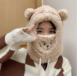 Hat Ear Protection And Wind Protection Outdoor Female Single-layer Fleece-lined