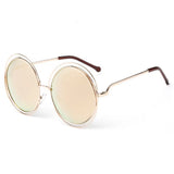 Large Frame Round Frame Women's Sun Glasses True Film Ink Mirror Flat Light Mirror