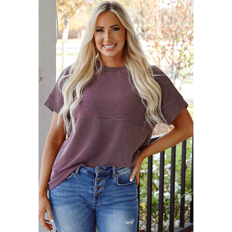 Casual Loose All-matching Round Neck Women's Short-sleeved T-shirt