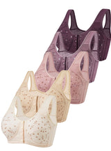 Women's Print No Underwire Wide Strap Waistcoat New Plus Size Bra