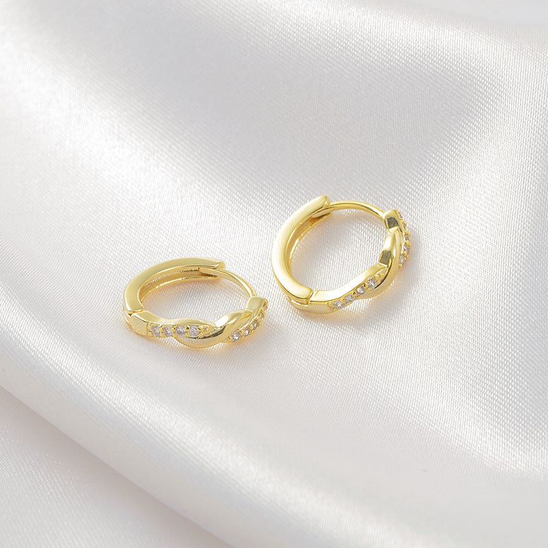 New Trendy Temperament Interwoven Earrings Female Fashion Personality Hemp Rope Earclip Earrings