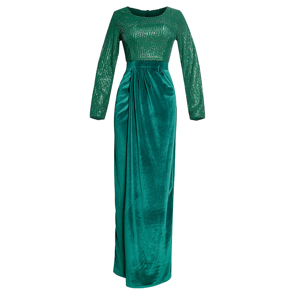 New African Sequined Banquet Evening Dress