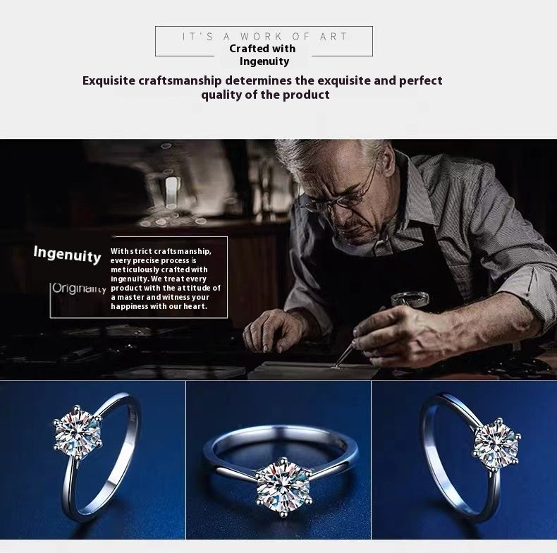 Moissanite Diamond Ring Carat Classic Couple