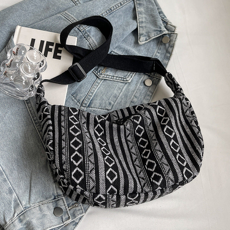 Large Capacity Ethnic Style New Fashion Crossbody Dumpling Bag Women