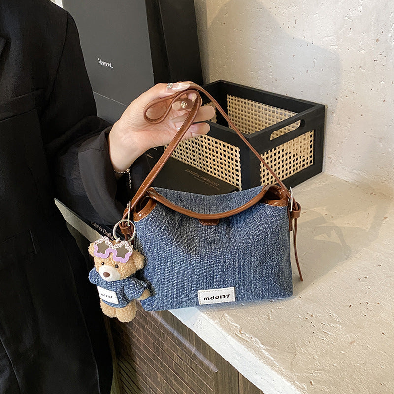 Fashion Retro Denim Commuter's All-matching Casual Small Crossbody Bag