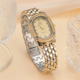Rhinestone Luxury Multi-color Oval Dial Watch