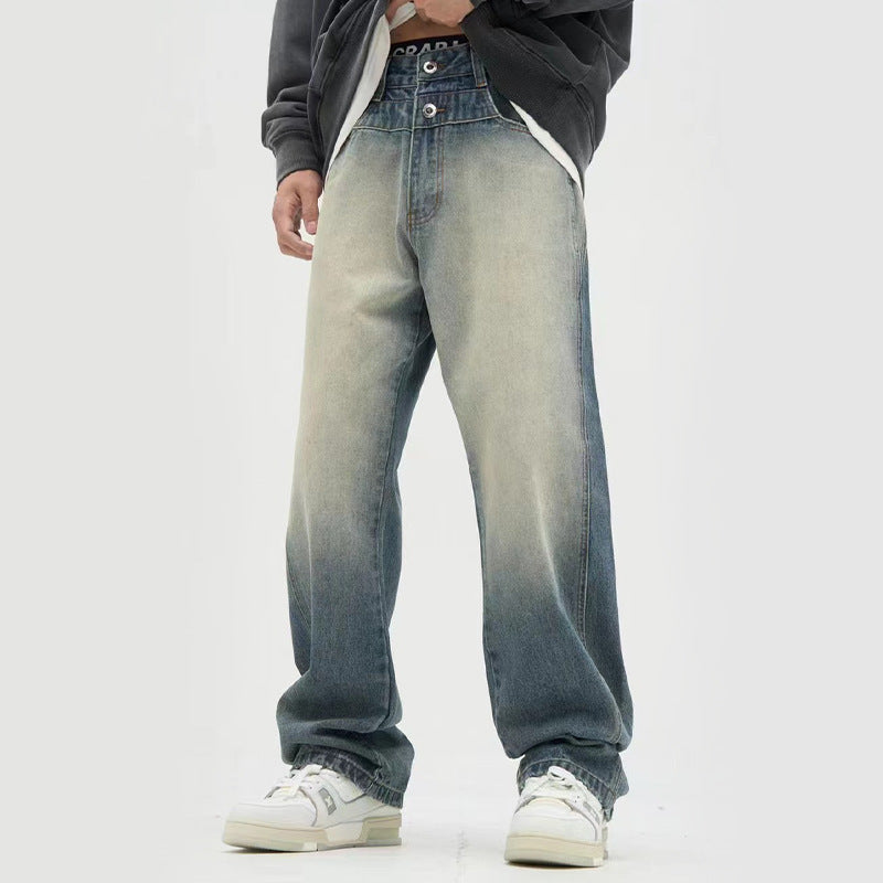 Fashion Personality Straight Loose Trousers Men