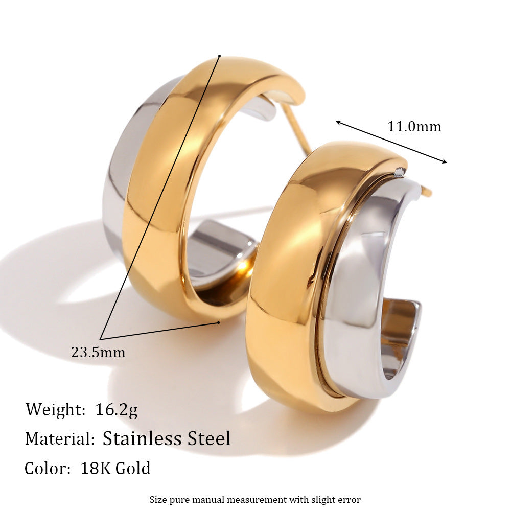 Temperament Personality Senior Room Gold Earrings