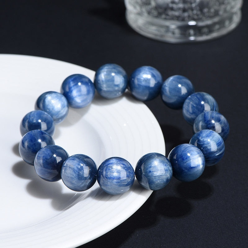 Natural Old Mine Blue Crystal Ball Bracelet