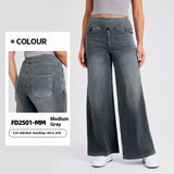 High Waist Straight Cat Beard Horse Riding Yoga Jeans