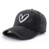 2PCS Love Heart Embroidered Baseball Cap Adjustable Unisex Dad Hat Cute Valentine's Day Birthday Honeymoon Gifts For Girlfriend Boyfriend
