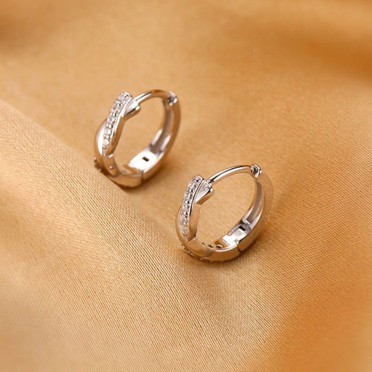 New Trendy Temperament Interwoven Earrings Female Fashion Personality Hemp Rope Earclip Earrings