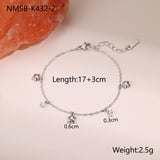 Ins Titanium Steel Bracelet 18K Gold Plating Zircon Star Pendant Exquisite