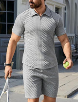 Fashion Personality Men's Shorts Casual Two-piece Suit