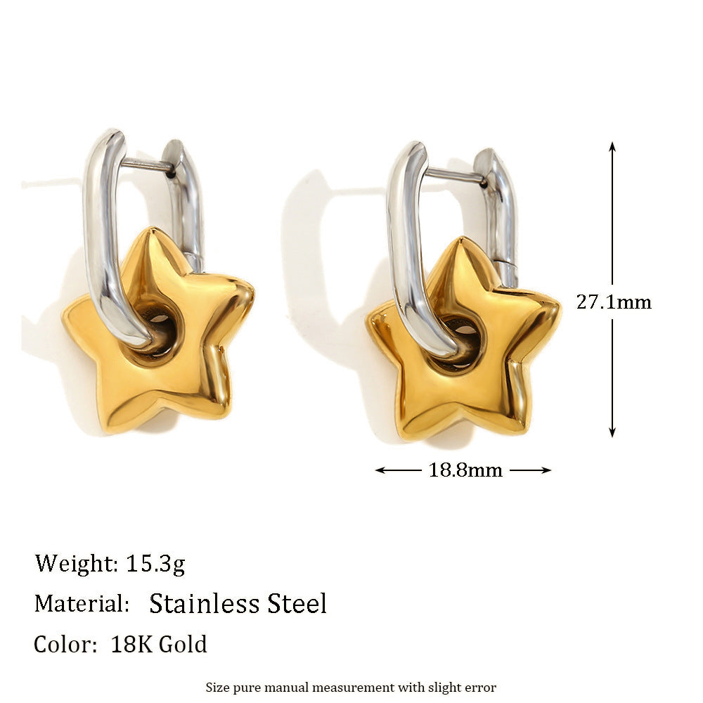 Temperament Personality Senior Room Gold Earrings
