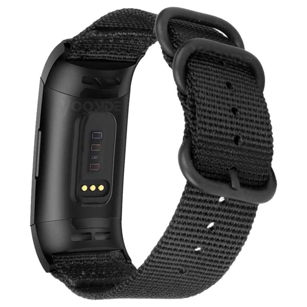 Simple All-match Nylon Three-ring Buckle Strap