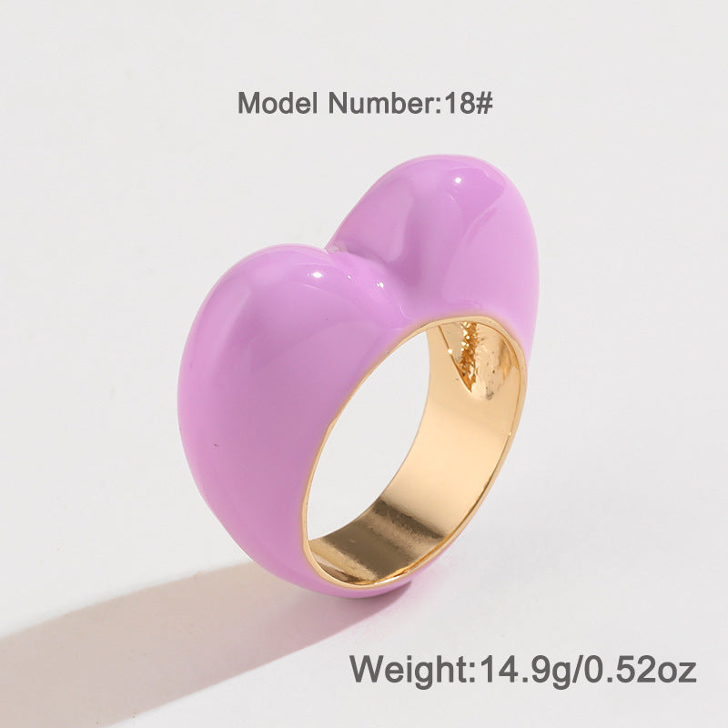 Original Design Color Three-dimensional Enamel Ring