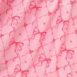 Baby Girl's Bowknot Graphic Print Romper, Daddy's Girl Letter Print Triangle Jumpsuit With Bubble Sleeves