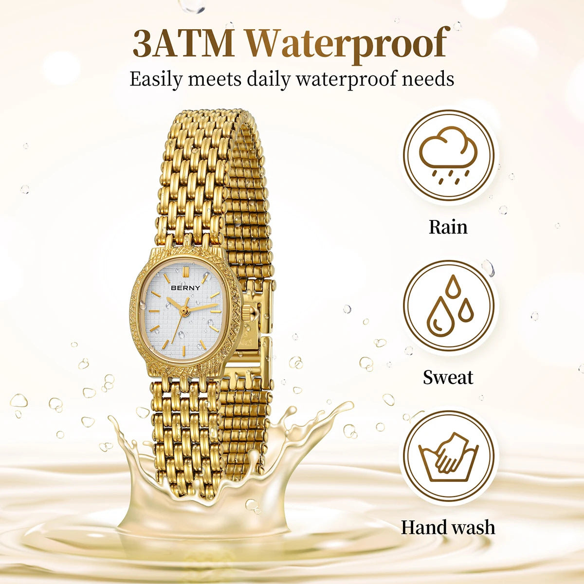 High-end Watch Women's High-grade Waterproof Niche Retro
