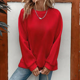 Women's Loose Sports Round Neck Sweatshirt