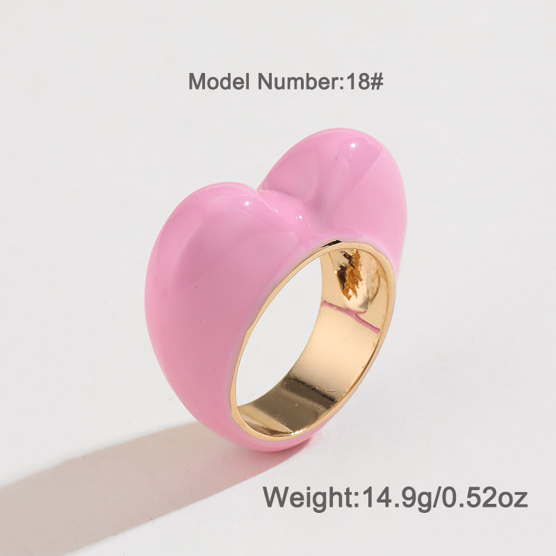 Original Design Color Three-dimensional Enamel Ring