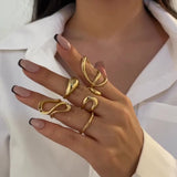 Retro Baroque Style Women's Ring Set