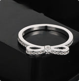 Exquisite Bow Rhinestone Zircon Crystal Ring