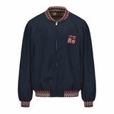 Ethnic Jacquard Stitching Thick Quilted Couple Baseball Uniform Jacket