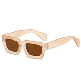 Retro Concave Frame Wide Foot Square European And American Sun-proof Sun Glasses