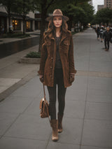New Vintage-style Women's Autumn And Winter Warm And Windproof Jacket, Women's Autumn And Winter Coat, Long Coat Covering The Hips