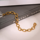 European And American Metallic Hip Hop Punk Stainless Steel Bracelet Twist Bracelet