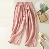 All-matching Loose Casual New Retro Literary Wide Leg Cotton Linen Pants