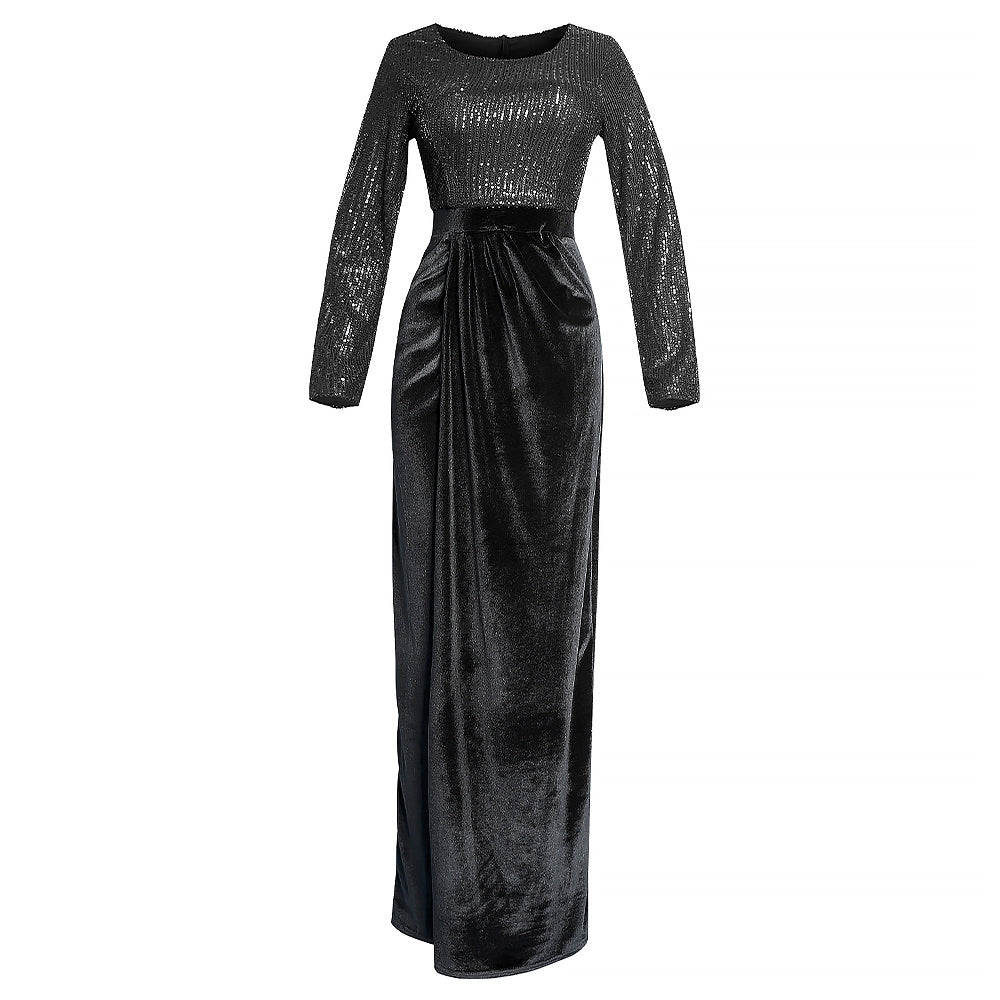 New African Sequined Banquet Evening Dress
