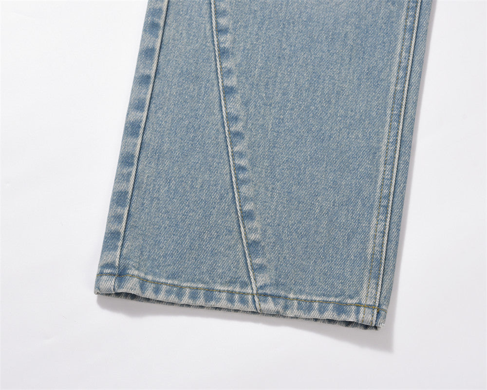 Fashionable White Straight Jeans For Men
