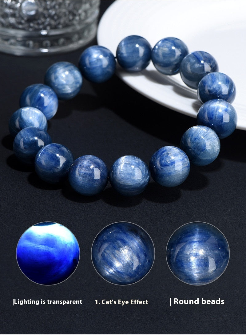 Natural Old Mine Blue Crystal Ball Bracelet