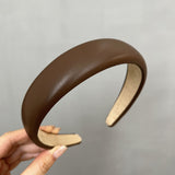 Women's Fashion Vintage Leather Sponge Hair Bands