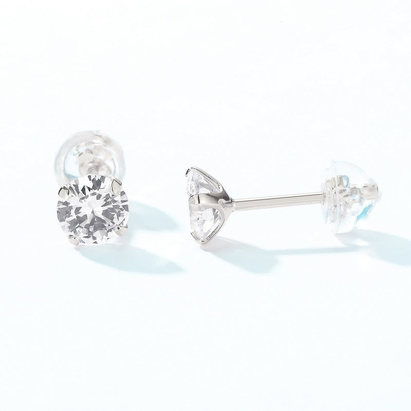 New Fashion All-matching Women's S925 Sterling Silver Stud Earrings