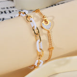 All-match Stainless Steel Resin Bracelet Women