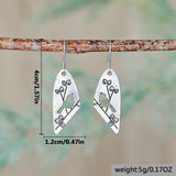 Retro Hollow Flower Bird Fashion Personalized Jewelry Earrings