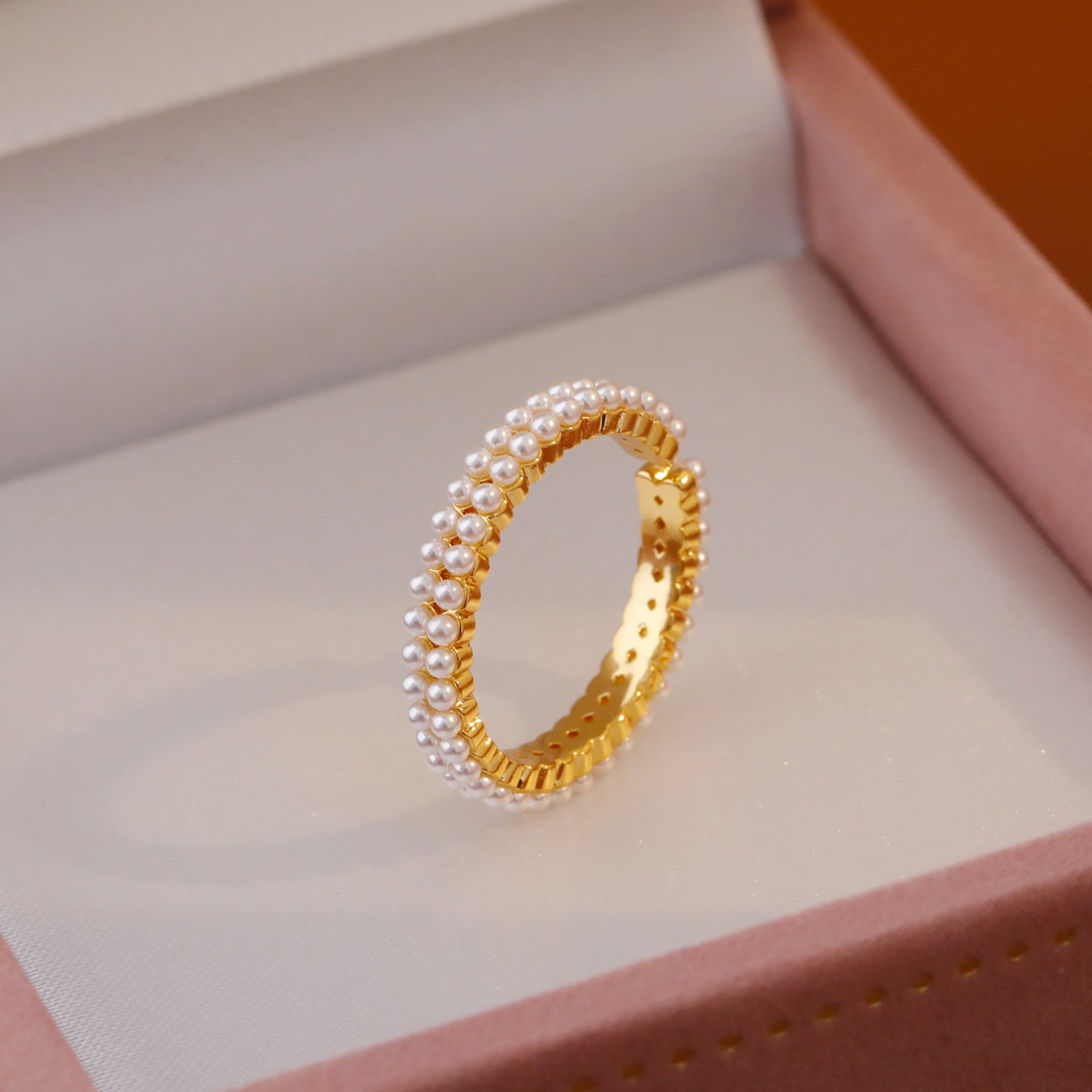 Niche Design Pearl Women's Ins Sweet Temperament Ring