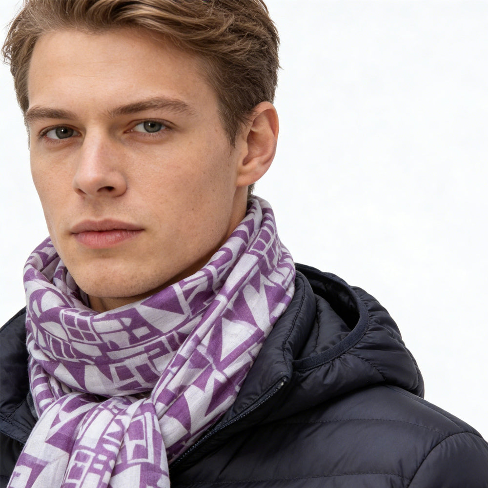 2pcs Purple Boho Square Scarf,Head Scarf,Luxe Look For Evening Wear,Scarf,vacation,daily Life,evening Party,Office Appropriate Subtlety For Women Men