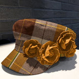 Elegant Checkered Lady's Hat