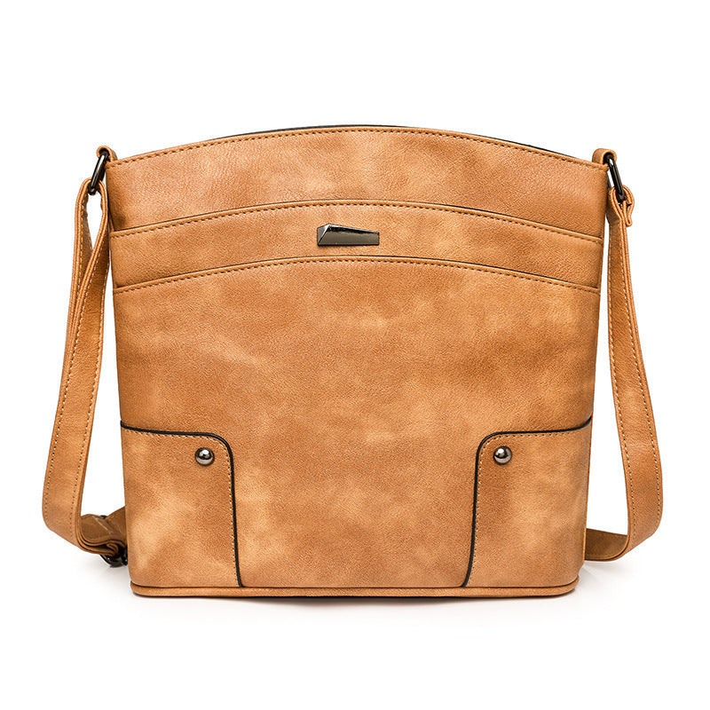 Retro Multi-layer PU Bag Women's Simple High-grade Crossbody