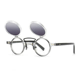 Sun Glasses Round Beige Frame