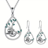 Cartoon Sloth Earring Pendant Accessories Necklace For Women