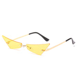 Trendy Men And Women Sun Glasses Retro Triangle European And American Cat Eye Disco Instafamous Sunglasses